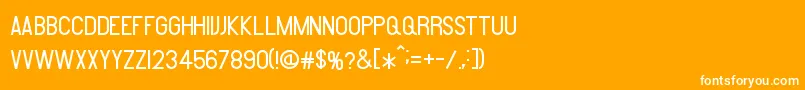 Amare Font – White Fonts on Orange Background