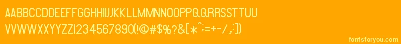 Amare Font – Yellow Fonts on Orange Background