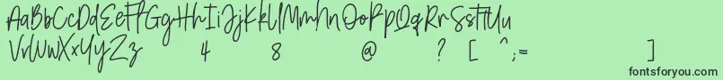 Amarilis ScriptFont Font – Black Fonts on Green Background