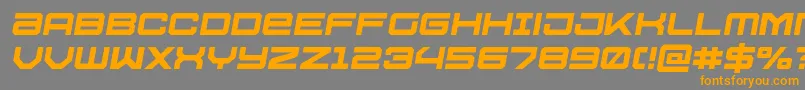 Ussdallassemital-Schriftart – Orangefarbene Schriften auf grauem Hintergrund