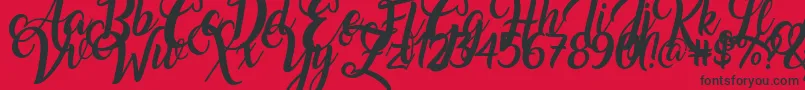 Amarillo Font – Black Fonts on Red Background