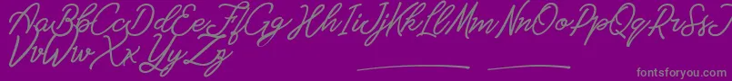 Amarula Personal Use-Schriftart – Graue Schriften auf violettem Hintergrund