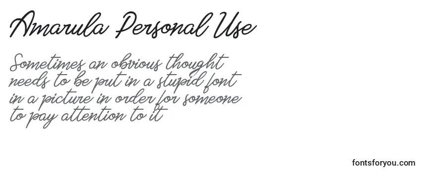 Amarula Personal Use-fontti