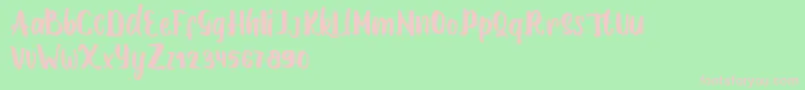 Amavos Font – Pink Fonts on Green Background