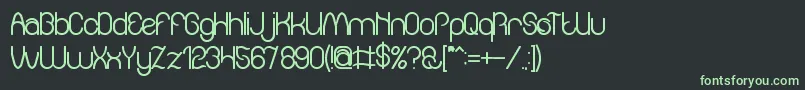 フォントAmazing sound bold – 黒い背景に緑の文字
