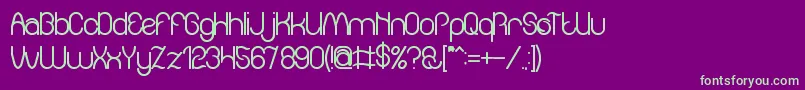 Amazing sound bold Font – Green Fonts on Purple Background