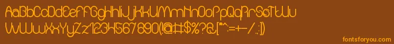 Amazing sound bold Font – Orange Fonts on Brown Background