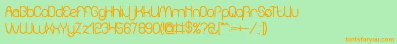 Amazing sound bold Font – Orange Fonts on Green Background