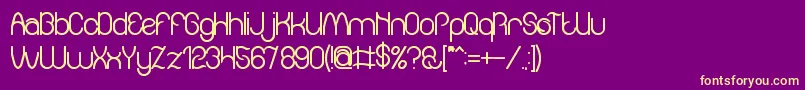 Amazing sound bold Font – Yellow Fonts on Purple Background