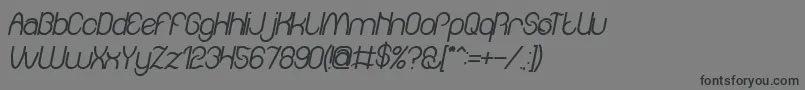 Czcionka Amazing sound italic bold – czarne czcionki na szarym tle