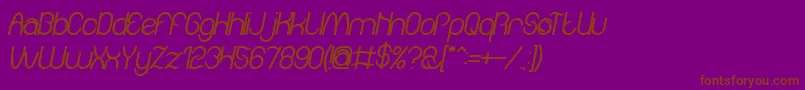 Amazing sound italic bold Font – Brown Fonts on Purple Background