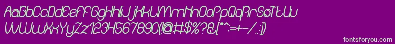 fuente Amazing sound italic bold – Fuentes Verdes Sobre Fondo Morado