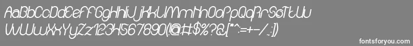 Amazing sound italic bold Font – White Fonts on Gray Background