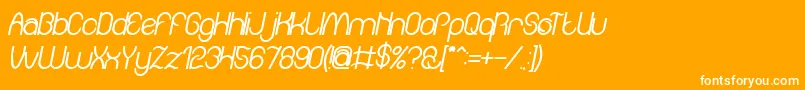 Amazing sound italic bold-fontti – valkoiset fontit oranssilla taustalla