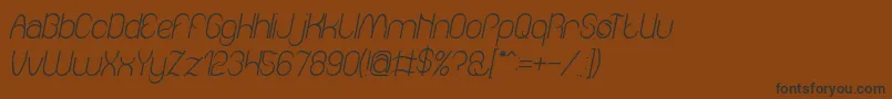 Saiba mais sobre a fonte Amazing sound italic Fonte Amazing sound italic – fontes pretas em um fundo marrom