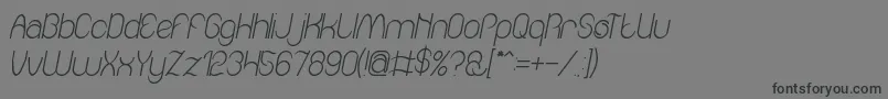 Fonte Amazing sound italic – fontes pretas em um fundo cinza