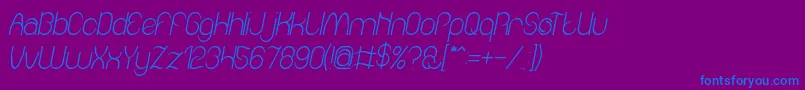 fuente Amazing sound italic – Fuentes Azules Sobre Fondo Morado