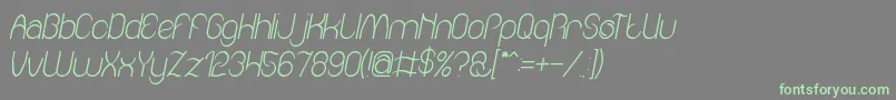Saiba mais sobre a fonte Amazing sound italic Fonte Amazing sound italic – fontes verdes em um fundo cinza