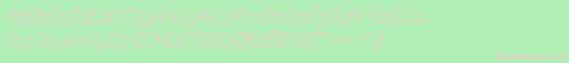 Amazing sound italic Font – Pink Fonts on Green Background