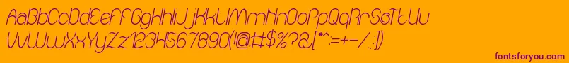 Шрифт Amazing sound italic – фиолетовые шрифты на оранжевом фоне