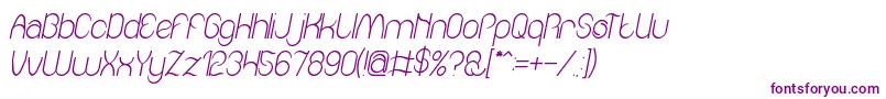 フォントAmazing sound italic – 紫色のフォント