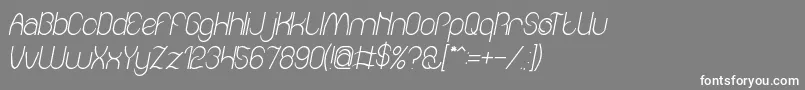 Шрифт Amazing sound italic – белые шрифты на сером фоне
