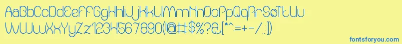 Amazing sound Font – Blue Fonts on Yellow Background