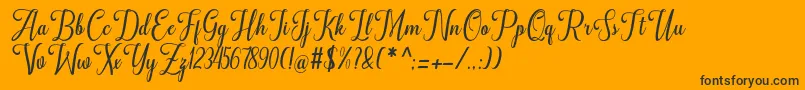 Amazon Font – Black Fonts on Orange Background