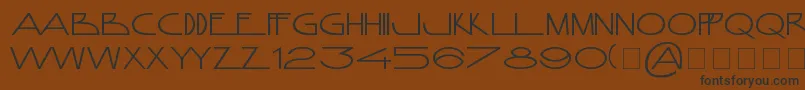fuente AnamorphosГ©eNormal – Fuentes Negras Sobre Fondo Marrón