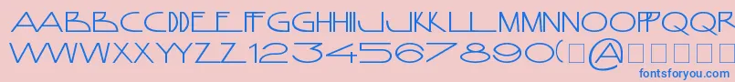 fuente AnamorphosГ©eNormal – Fuentes Azules Sobre Fondo Rosa