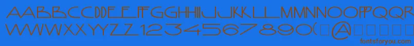 More about AnamorphosГ©eNormal Font AnamorphosГ©eNormal Font – Brown Fonts on Blue Background