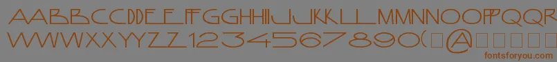 Police AnamorphosГ©eNormal – polices brunes sur fond gris
