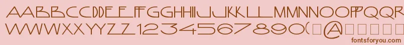 Шрифт AnamorphosГ©eNormal – коричневые шрифты на розовом фоне