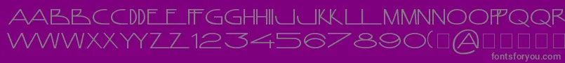 フォントAnamorphosГ©eNormal – 紫の背景に灰色の文字