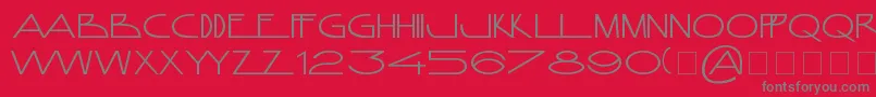 AnamorphosГ©eNormal Font – Gray Fonts on Red Background