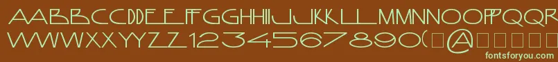 AnamorphosГ©eNormal Font – Green Fonts on Brown Background