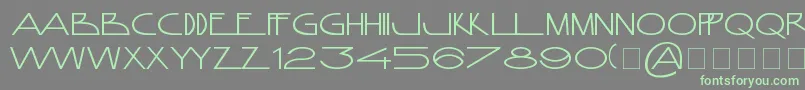 フォントAnamorphosГ©eNormal – 灰色の背景に緑のフォント