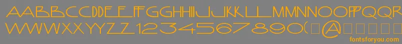 AnamorphosГ©eNormal Font – Orange Fonts on Gray Background