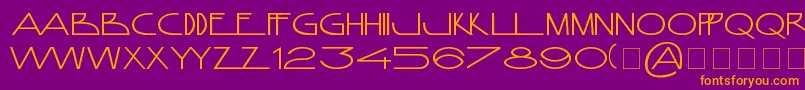 AnamorphosГ©eNormal Font – Orange Fonts on Purple Background