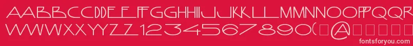 フォントAnamorphosГ©eNormal – 赤い背景にピンクのフォント