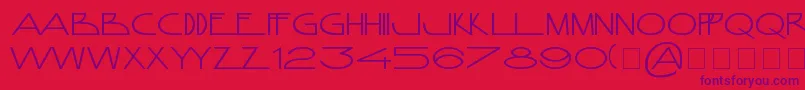 AnamorphosГ©eNormal Font – Purple Fonts on Red Background