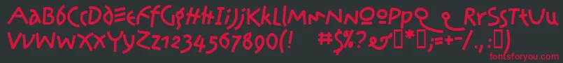 Amazon Font – Red Fonts on Black Background