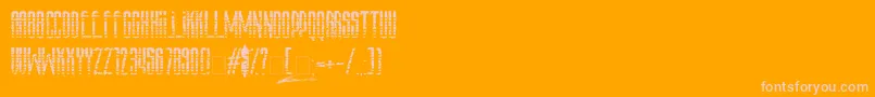 AmazS T A L K E R v 3 0 Font – Pink Fonts on Orange Background