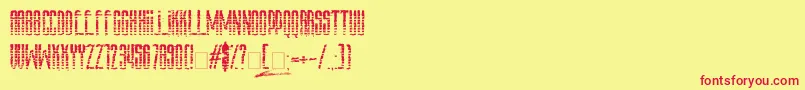AmazS T A L K E R v 3 0 Font – Red Fonts on Yellow Background