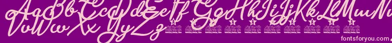 Ambar Pearl Personal Use Font – Pink Fonts on Purple Background