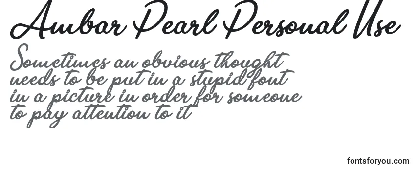 Шрифт Ambar Pearl Personal Use