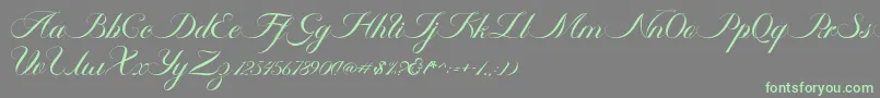 fuente Ambergris Script Free Personal – Fuentes Verdes Sobre Fondo Gris