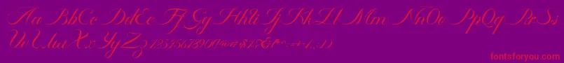 Police Ambergris Script Free Personal – polices rouges sur fond violet