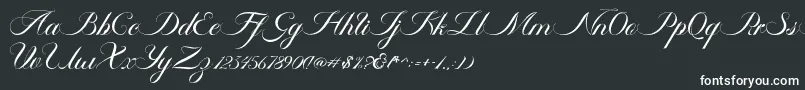 Ambergris Script Free Personal-Schriftart – Weiße Schriften auf schwarzem Hintergrund