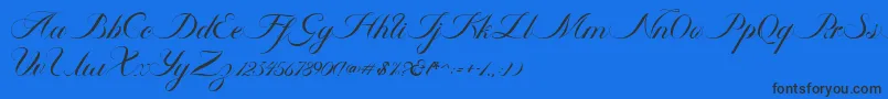 fuente Ambergris Script Free Personal – Fuentes Negras Sobre Fondo Azul